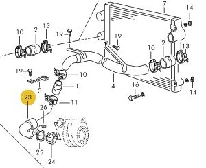 2RS129745 Codo Salida Aire Turbo VOLKSWAGEN